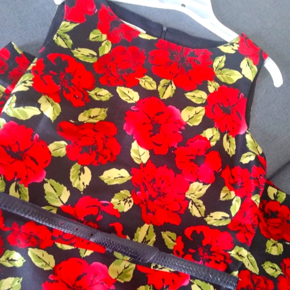 Talbots size 14 silk flower dress gently used